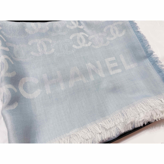 CHANEL   CHANEL シャネル ココマーク ストール マフラー ブルー 青