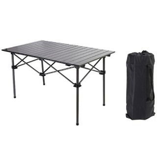 アウトドア 95cm 大テーブル キャンプ ブラック テーブル 木目