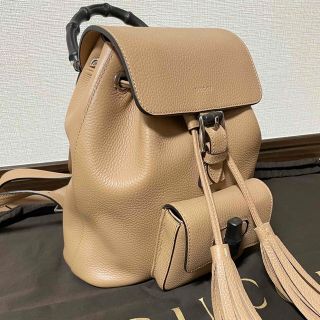 グッチ(Gucci)のGUCCI  グッチ　バンブー　リュック　ベージュ(リュック/バックパック)