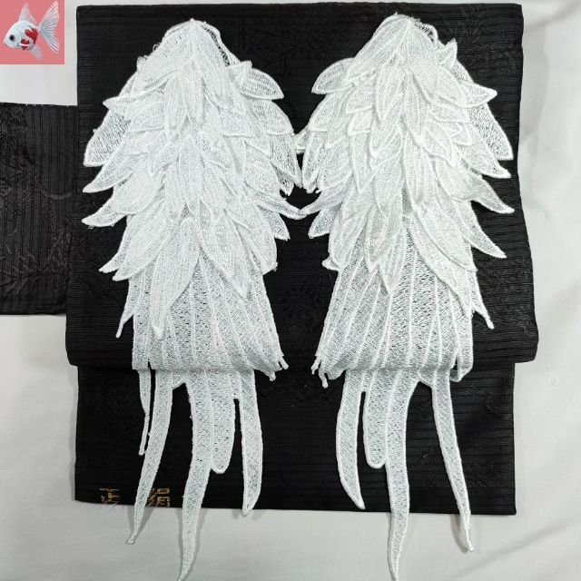 ◆天使の翼の名古屋帯②　ホワイト