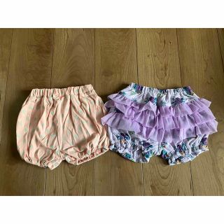 新品 女の子 ベビー 夏 カボチャパンツ ショートパンツ セット 95センチ(パンツ/スパッツ)