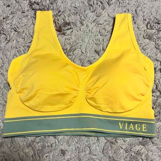 ヴィアージュ(VIAGE)の新品未使用　Viageナイトブラ　S/M ウォームイエロー×グレー(ブラ)