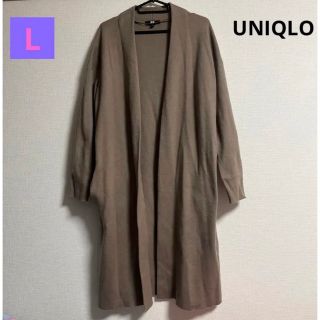 ユニクロ(UNIQLO)のUNIQLO ロングコート 薄生地 ブラウン 茶色系 L(ロングコート)