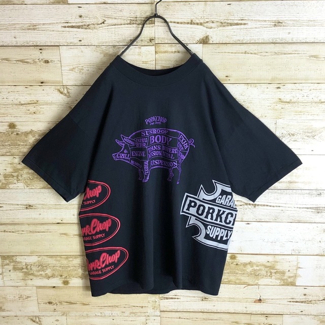 PORKCHOP ポークチョップ ビックロゴ入り tシャツ 人気を誇る 13585円