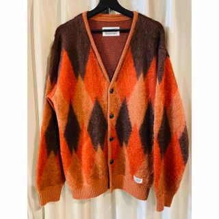 ワコマリア(WACKO MARIA)のWACKO MARIA DIAMOND MOHAIR CARDIGAN Lサイズ(カーディガン)