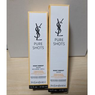 イヴサンローラン(Yves Saint Laurent)のYSL ピュアショット ナイトセラム 新品レフィル 本体使用 サンプル(美容液)