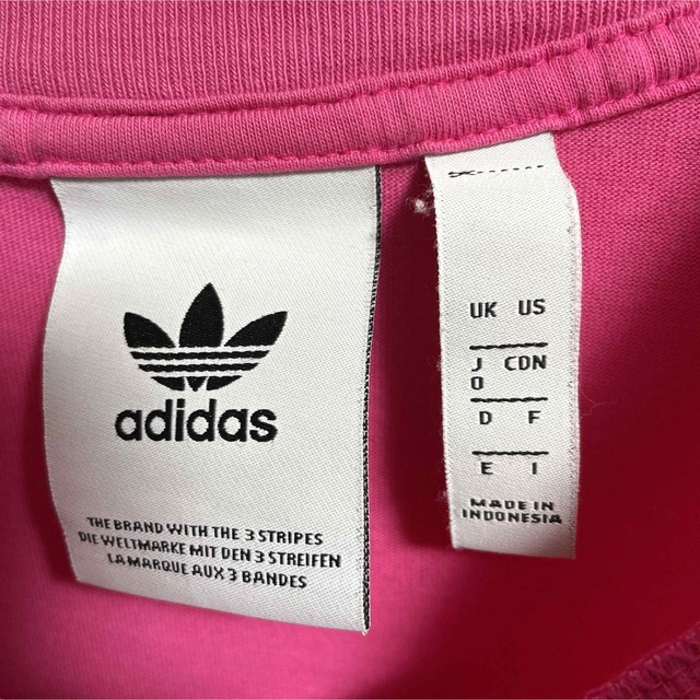 adidas(アディダス)のアディダス　トレフォイルロゴ　半袖Tシャツ　ピンク　メンズLサイズ メンズのトップス(Tシャツ/カットソー(半袖/袖なし))の商品写真