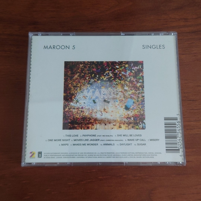 MAROON5 SINGLES エンタメ/ホビーのCD(ポップス/ロック(洋楽))の商品写真