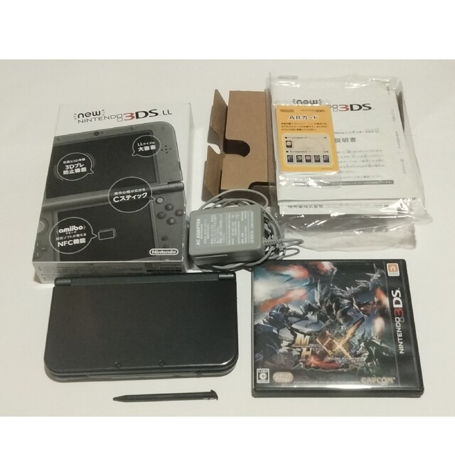 4/4迄】Newニンテンドー3DS LL メタリックブラック 本体+充電器付き