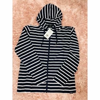 アズールバイマウジー(AZUL by moussy)の新品タグ付き未使用ボーダーパーカーMサイズ春先即日発送アズールバイマウジー(パーカー)