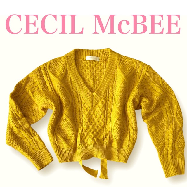 CECIL McBEE(セシルマクビー)のCECIL McBEE セシルマクビー ニット ケーブルニット ギャル  レディースのトップス(ニット/セーター)の商品写真