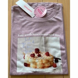 ラブトキシック(lovetoxic)のラブトキシック カフェフォトプリント半袖Tシャツ サイズM(150)(Tシャツ/カットソー)