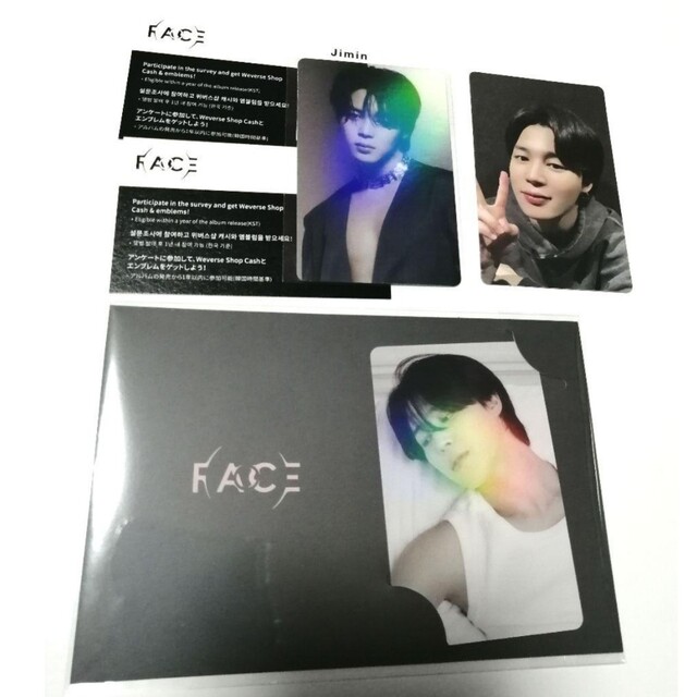 BTS  JIMIN　FACE  jpfc特典フォトカード　未開封　セット