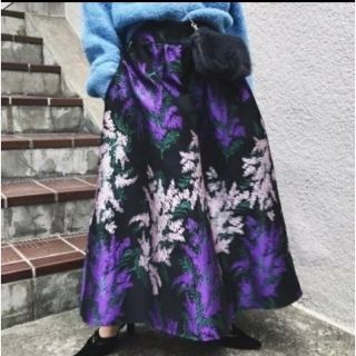 アメリヴィンテージ(Ameri VINTAGE)のWISTERIA JACQUARD FLARE SKIRT(ロングスカート)