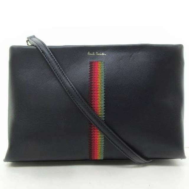 ポールスミス PAUL SMITH 極美品 刺繍 レザー ショルダーバッグ 男の子