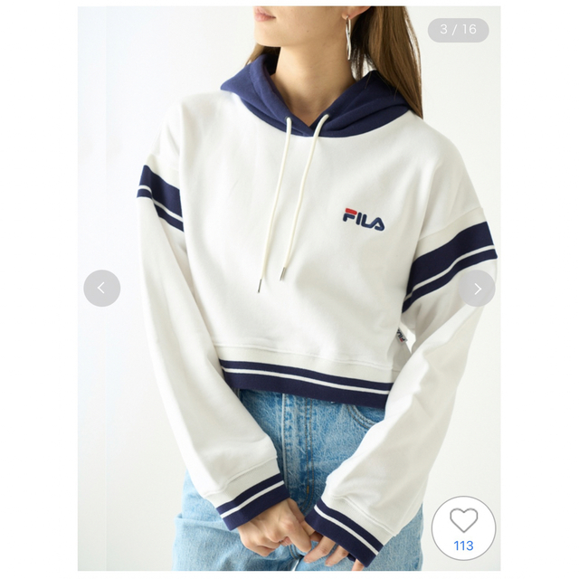 SNIDEL(スナイデル)のSNIDEL×FILA ORGANICSショートパーカー レディースのトップス(パーカー)の商品写真