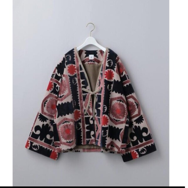 6 (ROKU)(ロク)の今週値下中❗6ROKU PILECUT JACQUARD JACKET　38 レディースのジャケット/アウター(ノーカラージャケット)の商品写真