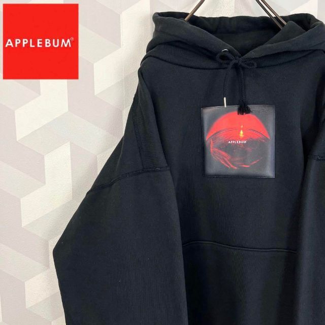 Applebum】肉厚 バックプリント スウェットパーカー黒 アップルバム ...