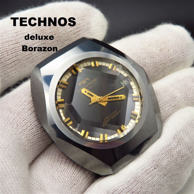 TECHNOS deluxe Borazon 自動巻き腕時計 デイト