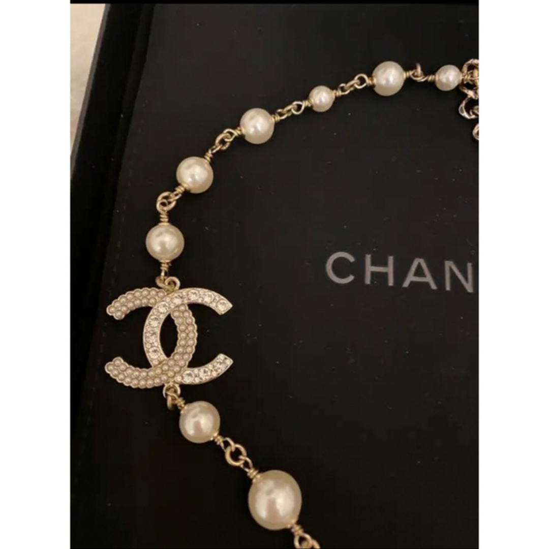 chanel ネックレス　パール　シンプル　美品