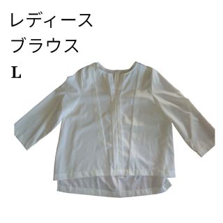 【GW値下げ】（新品）レディース　ブラウス　L　長袖　シフォン(シャツ/ブラウス(長袖/七分))