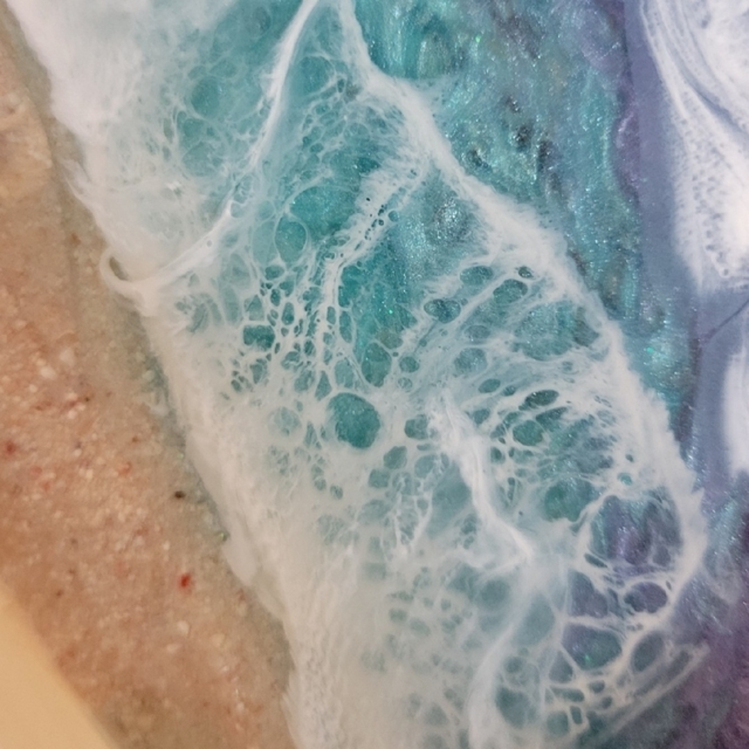 海を感じるインテリア　フラワーオーシャン　レジンアート ハンドメイドのインテリア/家具(アート/写真)の商品写真