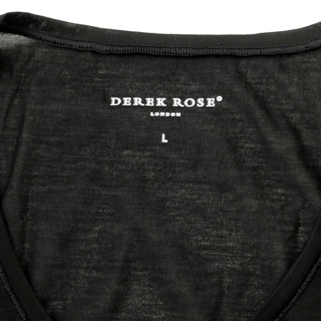【未使用】デレク ローズ Derek Rose マーセライズドコットン Vネック 半袖Ｔシャツ【サイズL】【メンズ】