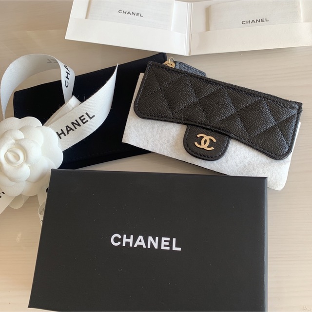 シャネル　CHANEL フラグメントケース　キャビア