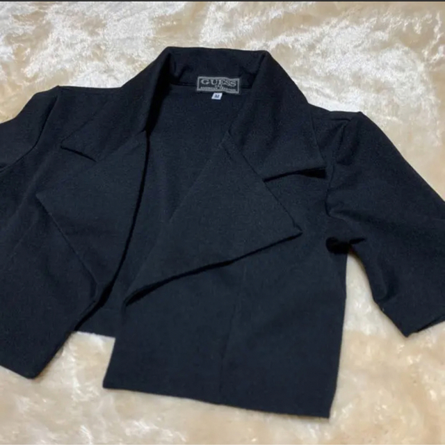 美品 ゲス ストレッチ タイトワンピース 半袖ジャケット付き アンサンブル 美品 ゲス ストレッチ タイトワンピース 半袖ジャケット付き アンサンブル