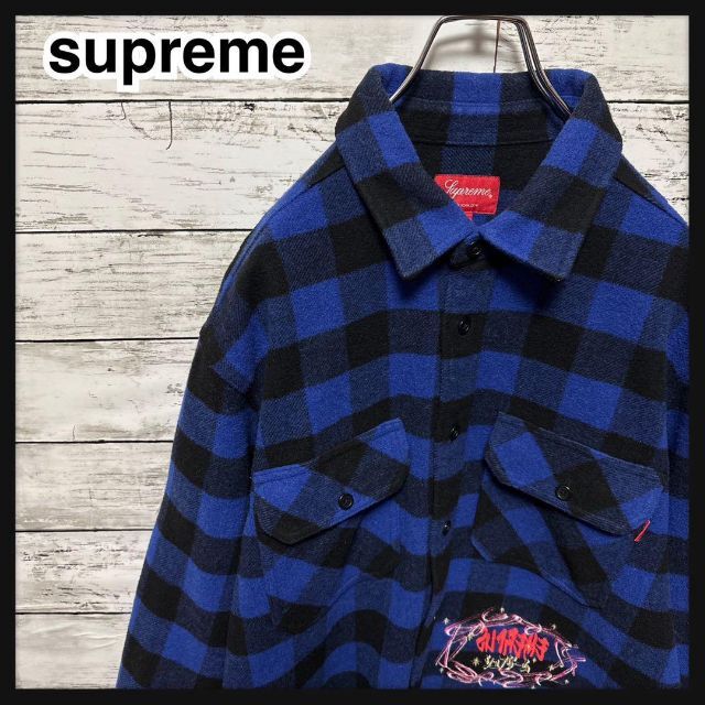 即納 Supreme supreme ネルシャツ シャツ L XLの通販 by xt250's shop｜シュプリームならラクマ 