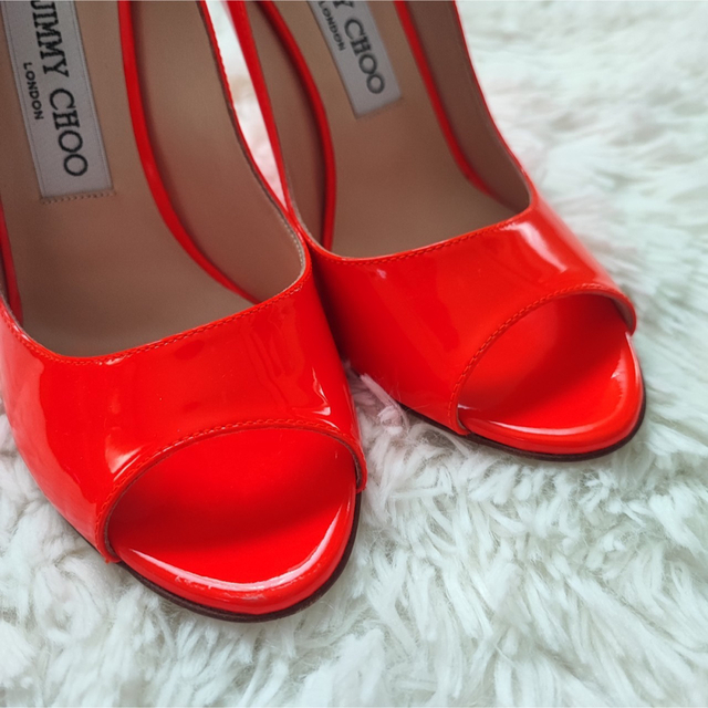 シルバー/レッド Jimmy Choo ジミーチュウ ウェッジソール サンダル