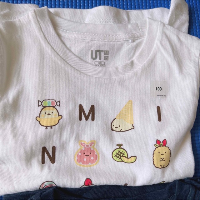 UNIQLO(ユニクロ)の★新品未使用★ユニクロ　すみっコぐらし　半袖Tシャツ　4点セット　100cm キッズ/ベビー/マタニティのキッズ服女の子用(90cm~)(Tシャツ/カットソー)の商品写真