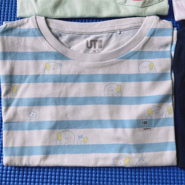 UNIQLO(ユニクロ)の★新品未使用★ユニクロ　すみっコぐらし　半袖Tシャツ　4点セット　100cm キッズ/ベビー/マタニティのキッズ服女の子用(90cm~)(Tシャツ/カットソー)の商品写真