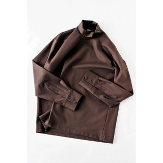 人気新品入荷 カラー ダークブラウン カットソー ハイネック