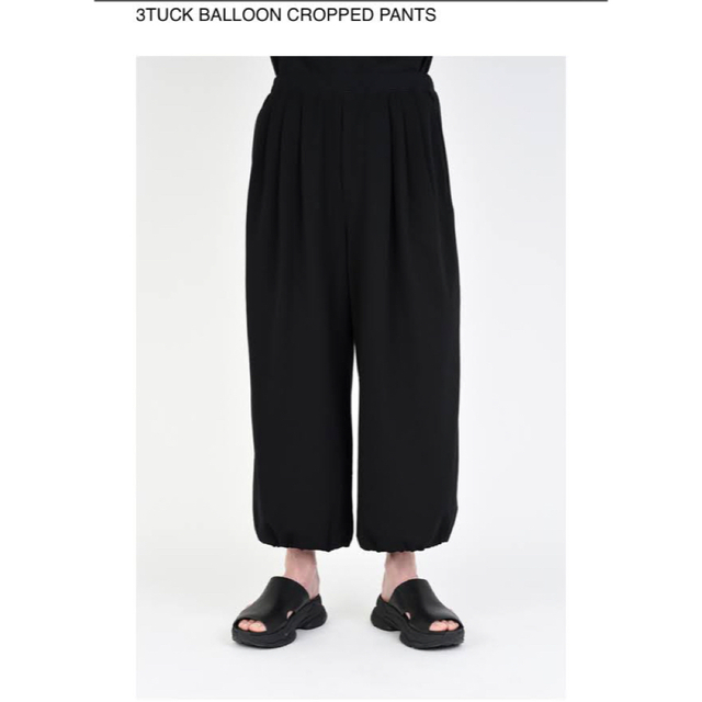 LAD MUSICIAN(ラッドミュージシャン)のLAD MUSICIAN 3TUCK BALOON CROPPED PANTS メンズのパンツ(その他)の商品写真