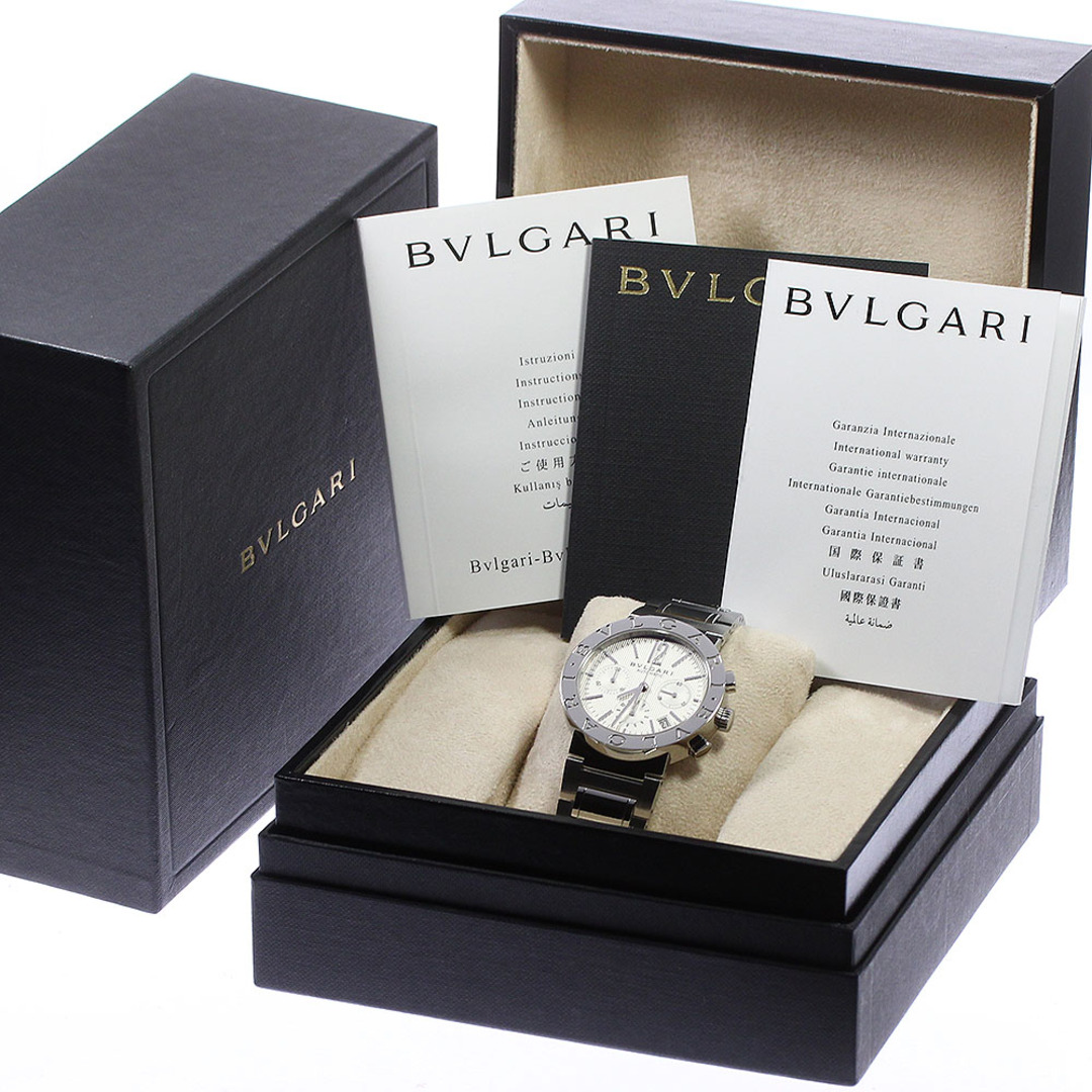 ブルガリ BVLGARI BB38SSCH ブルガリブルガリ クロノグラフ 自動巻き メンズ 良品 箱・保証書付き_745004