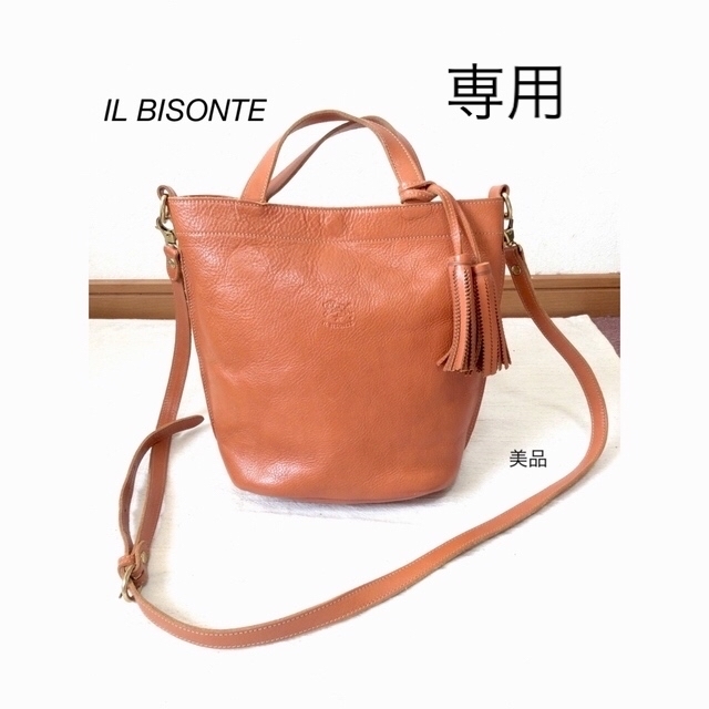 ⭐︎美品⭐︎IL BISONTE バケツ型 ショルダーバッグ 【気質アップ