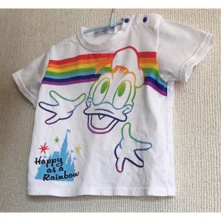 ディズニー(Disney)の90 東京ディズニーランド　ドナルド レインボー Tシャツ(Tシャツ/カットソー)