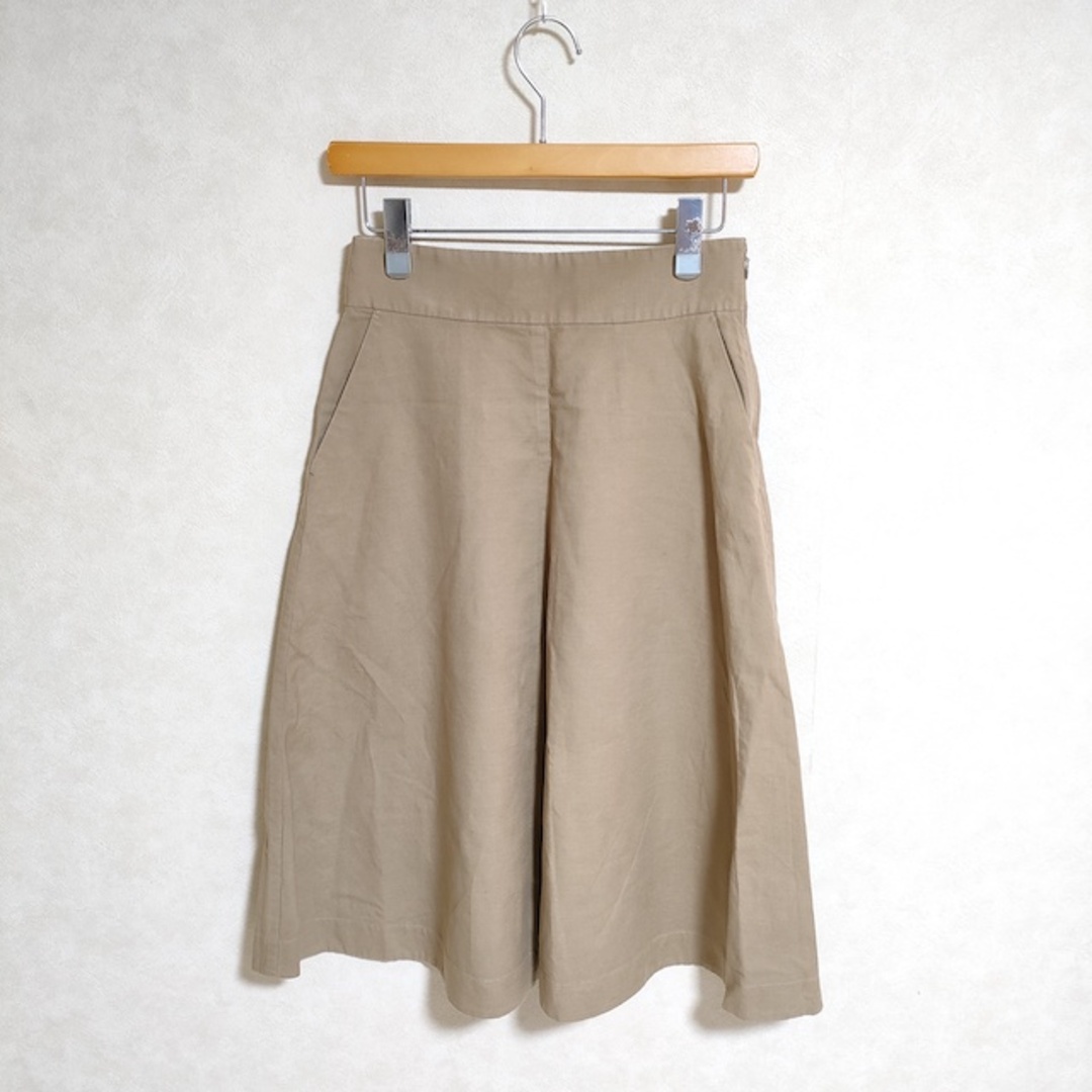 MARGARET HOWELL(マーガレットハウエル)のMARGARET HOWELL/JOHN SMEDLEY 578-9132012 COTTON LINEN OXFORD コットンリネン サイズ1 ロングスカート ベージュ レディース マーガレットハウエル/ジョンスメドレー【中古】3-0322M△ レディースのスカート(ロングスカート)の商品写真