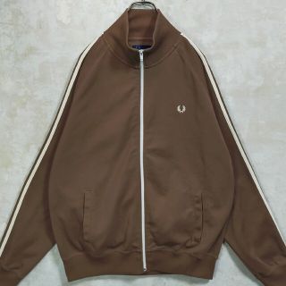 【レアカラー】フレッドペリー トラックジャケット ブラウン 茶色 クリーム ロゴ