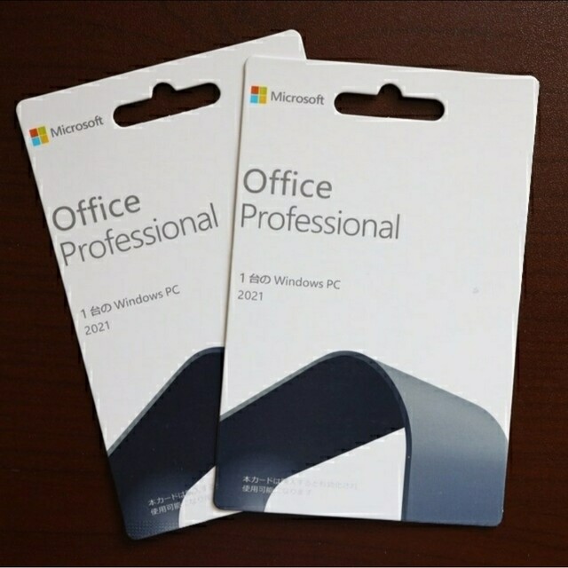 PCパーツ Microsoft Office 2021 永続|カード版□正規未開封二枚セット