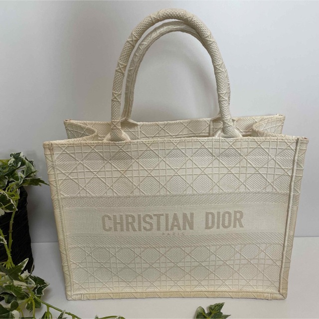 【美品 】ディオール ブックトート 白 ホワイト トートバッグ　Dior