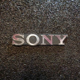 ソニー(SONY)のSONY ソニー アルミ エンブレム プレート シルバー/ブラック 銀黒 a(アンプ)