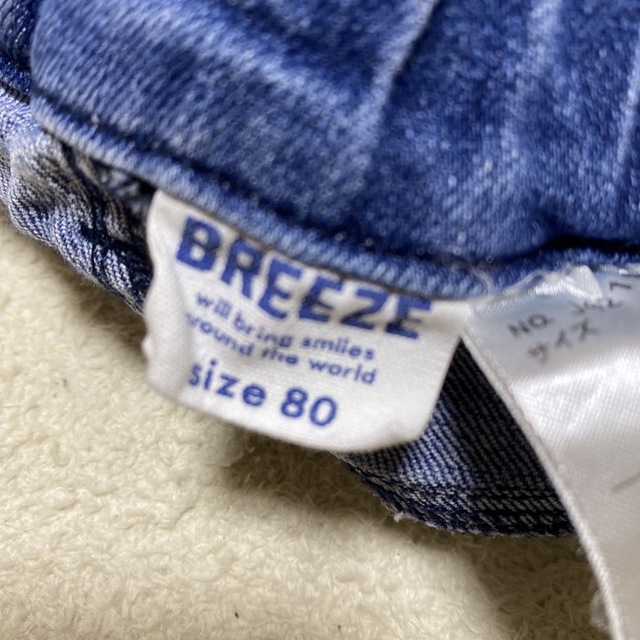 BREEZE(ブリーズ)のBREEZE 80サイズ　デニム 8部丈 キッズ/ベビー/マタニティのベビー服(~85cm)(パンツ)の商品写真