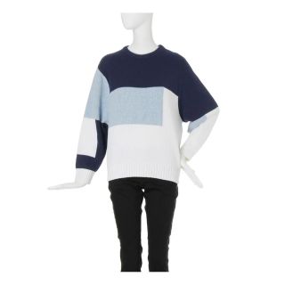 エモダ(EMODA)のEMODA エモダ　BLOCK DENIM KNIT トップス　ニット(ニット/セーター)