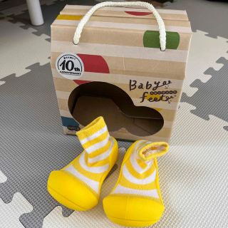 Baby feet（黄色いボーダー）中古　11.5cm(その他)