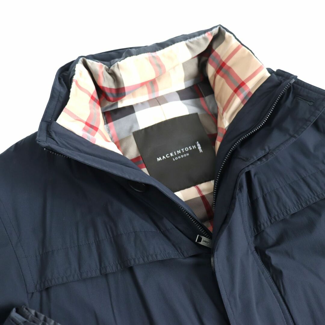 MACKINTOSH 極美品◇MACKINTOSH LONDON マッキントッシュロンドン 裏地チェック柄 比翼 ロゴボタン ダウンライナー付き  2WAY ハーフコート 黒 M 正規品 r07-st30224-361の通販 by 衣類＆ブランドリサイクル GREEN  ラクマ店｜マッキントッシュならラクマ