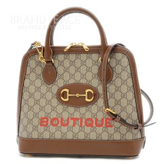 グッチ(Gucci)のグッチ GGスプリーム ホースビット BOUTIQUE 2Wayバッグ ブラウン(ショルダーバッグ)