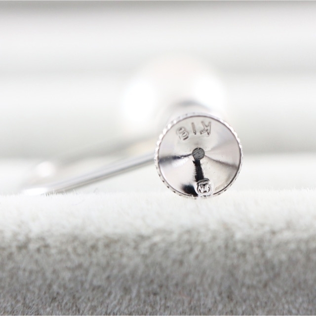 MIKIMOTO> K18(WG) パール イヤリング 7.3mm 最先端 semivoire.com
