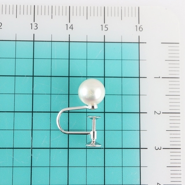 MIKIMOTO> K18(WG) パール イヤリング 7.3mm 最先端 semivoire.com
